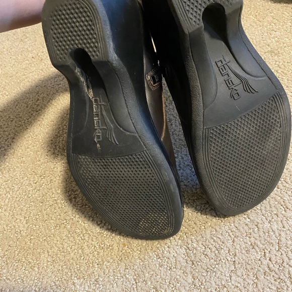 Dansko Bibi moto clog booties brown black - Picture 5 of 6